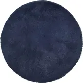 vidaXL Tapis Shaggy à poils longs NAVARRA bleu marine 100x100 cm Polyester