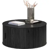 Ebuy24 Ronin table basse 1 porteReproduction cendre noir.