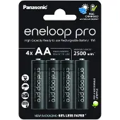 Panasonic 4x pro accumulateur mignon BK-3HCDE/4BE Ni-MH 1,2V / 2500mAh