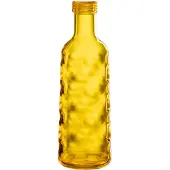 J-Line Bouteille martelee boite cadeau plastique jaune