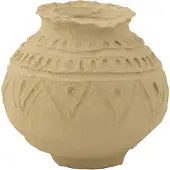 J-Line Pot sphere papier mache naturel