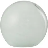 J-Line Presse-papier twister rond verre blanc medium