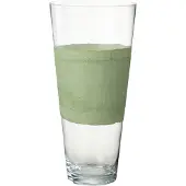 J-Line Vase delph verre transparent/vert medium
