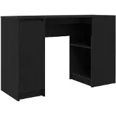 vidaXL Bureau noir imitation chêne 120x42x76 cm Bois composite