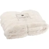 J-Line Plaid large corduroy polyester blanc