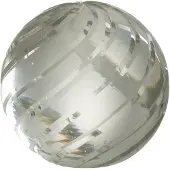 J-Line Presse papier ondes verre transparent small