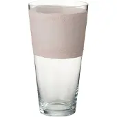 J-Line Vase delph verre transparent/rose clair small