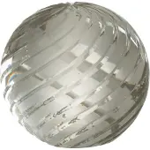 J-Line Presse papier ondes verre transparent medium