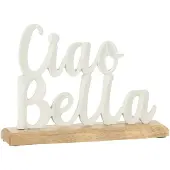J-Line Ciao bella sur socle aluminium blanc small