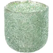 J-Line Bougeoir fore verre vert small