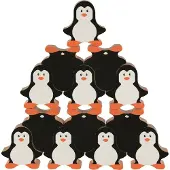 Goki Jeu d'empilage de bois Pingouin (Allemand, Anglais, Français, Italien)