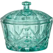 J-Line Pot mali verre taille bleu azur