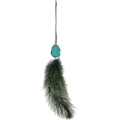 Jline Suspension plumes + pierres azur vert