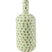 J-Line Vase nuye goutte mosaique/papier vert
