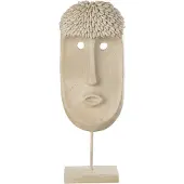 J-Line Masque ethnique pierre/resine beige large