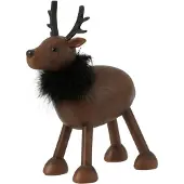 J-Line Figurine Cerf - Résine - Marron/Noir - Grande taille
