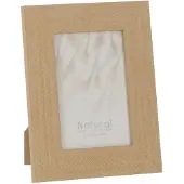 J-Line Cadre photo 10x15cm tisse texture polystyrene beige fonce