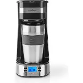 Nedis Machine à café 1 tasse 700 W 0,42 L Minuterie Mug isotherme swsi KACM310FBK