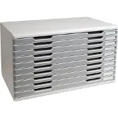 Exacompta MODULO A3 boîte à tiroirs 10 tiroirs gris pierre, pour A4-A3+, anti-poussière, silencieux avec arrêt de sécurité, empilable