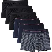 Calida Boxers 'Natural Benefit' bleu foncé / pourpre / noir / blanc