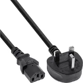 InLine - Câble d'alimentation - BS 1363 (P) pour power IEC 60320 C13 - 250 V - 3 m - noir - Royaume-Uni