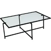 Skye Decor , Sun- Sun S408NOS, Noir, Tables basses, 35x94x64 cm, 100% verre trempé
