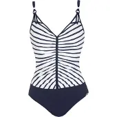 Sunflair Maillot de bain bleu foncé / blanc