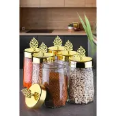 Hermia Concept , PLTN112, Boîtes à provisions, Set de boîtes de rangement (6 pièces), Transparent, verre, 9 x 9 x 20 cm