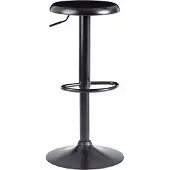 Wohnling Tabouret noir sans dossier 58 - 79 cm |