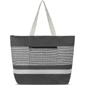 Normani Sac de plage 'Baros' anthracite / blanc