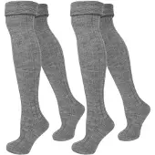 Normani Chaussettes montantes gris chiné