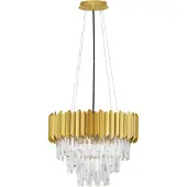 Nova Luce Suspension Magnolia or et cristal Ø 50cm