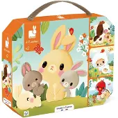 Janod Puzzles Evolutifs Animaux Ferme de 6 à 16 pièces