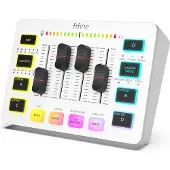 Fifine Mixeur audio de jeu SC3 (Jack 3.5mm), Interface audio, Blanc