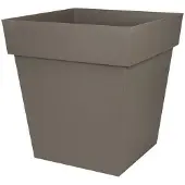 Eda Pot de fleur carré Toscane 495 x H.525 cm - Taupe