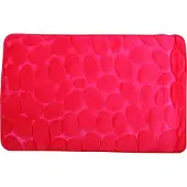 MSV Tapis de bain Microfibre PEBBLE 40x60cm Rouge