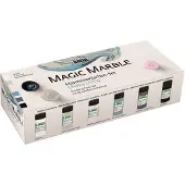 Creativ Company Magic Marble Un ensemble de couleurs pour marbrer Chalky Living Colours 6 x 20 ml