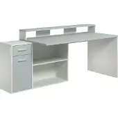 Trendteam Gaming desk Gamer | 160 x 115 x 92 cm | Blanc