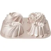 Patisse Moule à muffins Kouglof 4 pièces, Moule à gâteau, Rose
