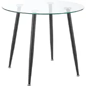 En.casa Table en verre 'Humppila' 80 x 75 cm noir