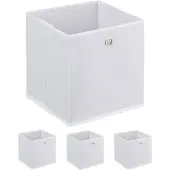 Relaxdays 4x boîte de rangement (8.71 l, 4x, 30 x 30 x 30 cm)