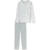 Schiesser Pyjama ' Casual Essentials ' gris chiné / blanc