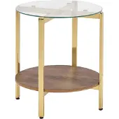Beliani Table D'appoint Lovell Doré