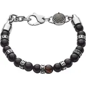 Diesel Bracelet noir / argent