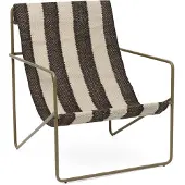 Ferm Living Desert Chaise Longue Olive | Off-White|Chocolate