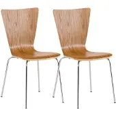 CLP lot de 2 chaises visiteurs Aaron