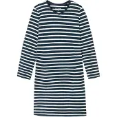 Schiesser Chemise de nuit ' Casual Essentials ' bleu nuit / blanc