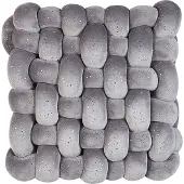 Beliani Coussin Velours Gris Sirali 30 X 30 Cm