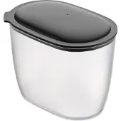 Koziol Récipient alimentaire avec couvercle noir OVAL, 1,4 L,