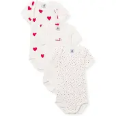 Petit Bateau Barboteuse / body rouge / blanc